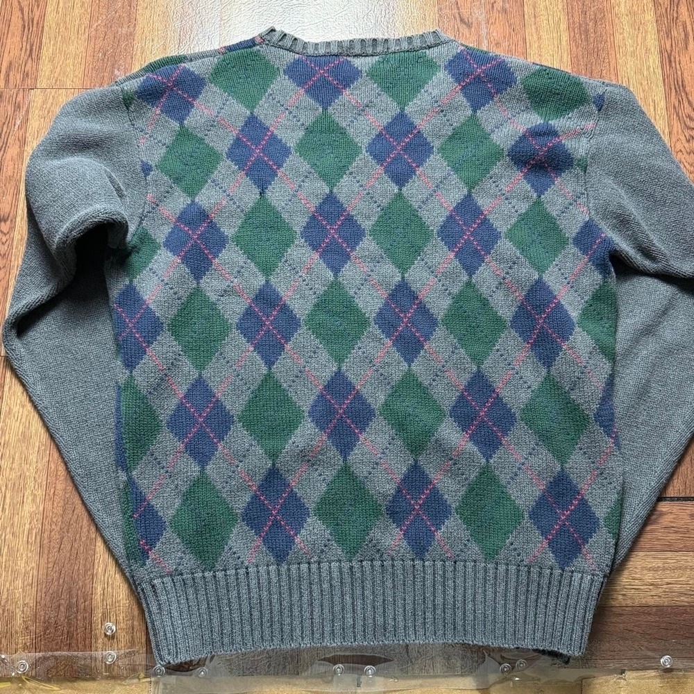 Polo Ralph Lauren Women's Vtg 90's Diamond Knit Sweater Fits Large - Picture 2 of 5